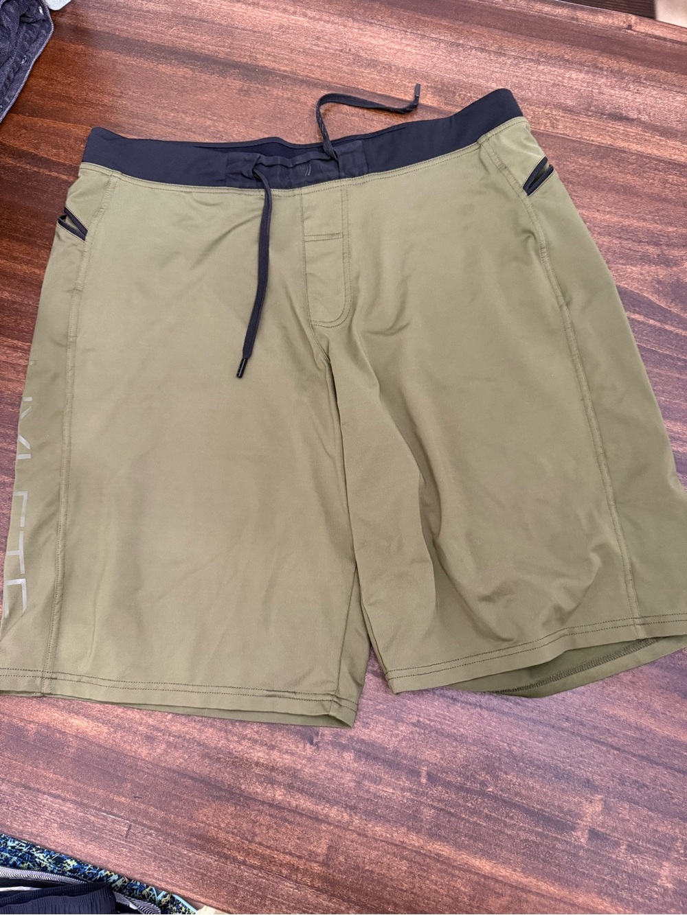 Hylete Olive Green Shorts with Black Waistband